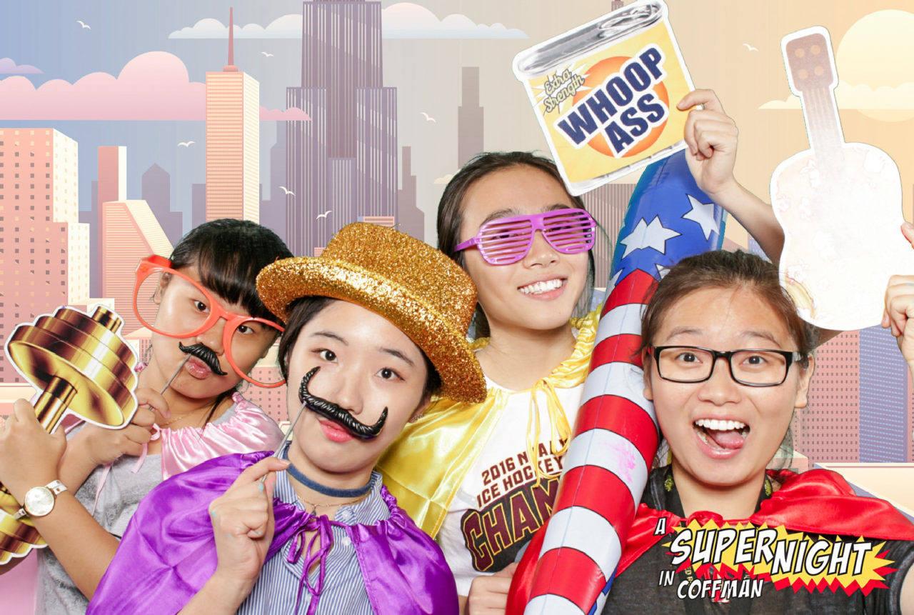 Super Hero theme photobooth, University of Minnesota