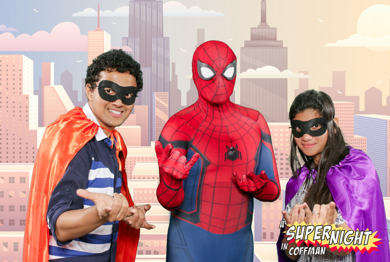 Super Hero theme photobooth, University of Minnesota