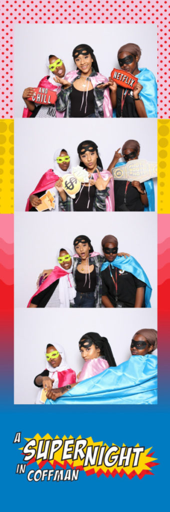 Super Hero theme photobooth, University of Minnesota