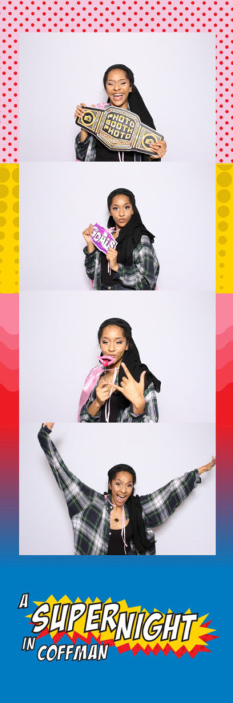 Super Hero theme photobooth, University of Minnesota