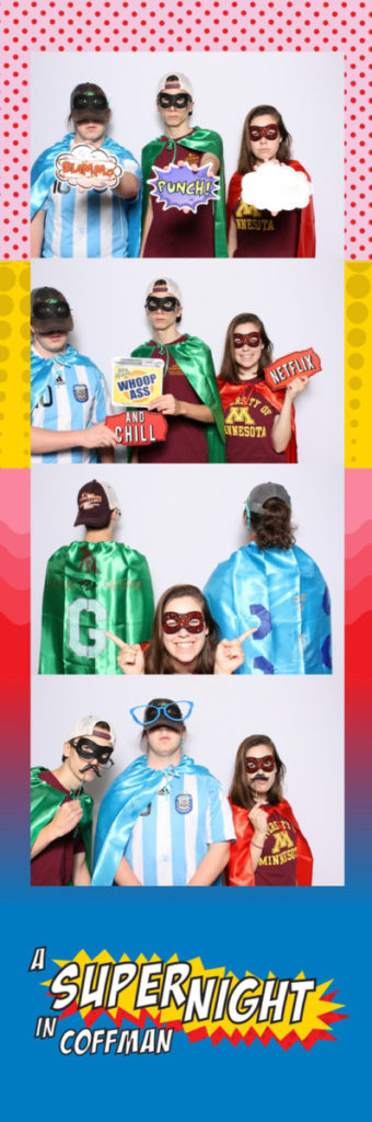 Super Hero theme photobooth, University of Minnesota