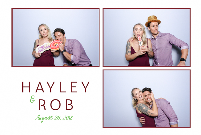 three photos of a couple holding a sign and smiling