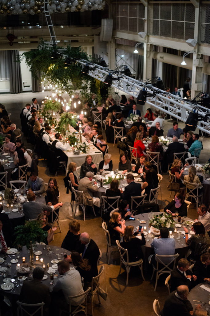 People sitting around tables