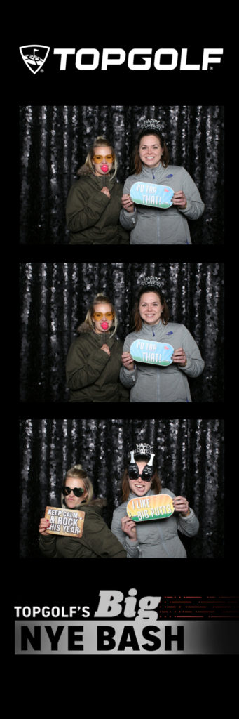 Photo strip with two people posing for a photo