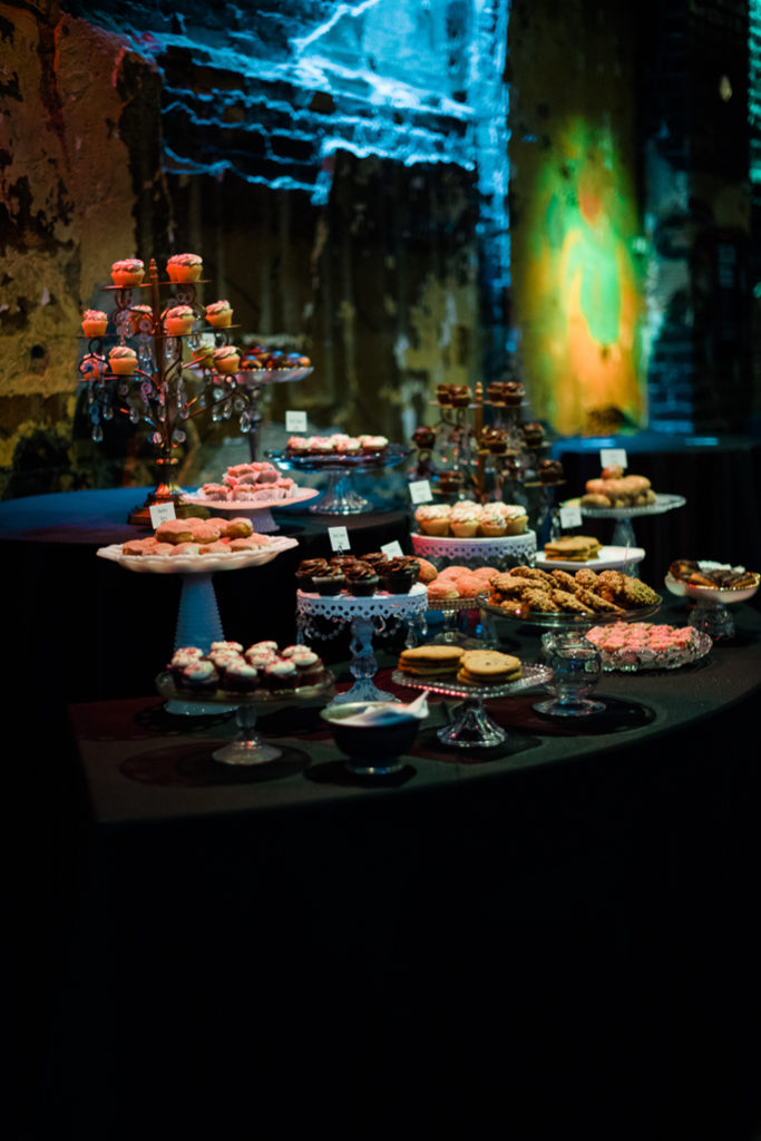 A table with dessert display