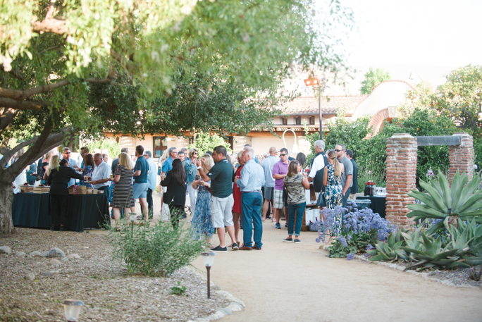 A group of people standing outside 