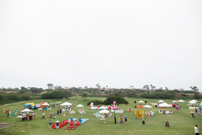 A shot of a lawn party 