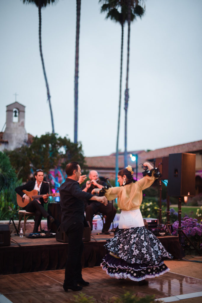 A couple dancing at sunset 