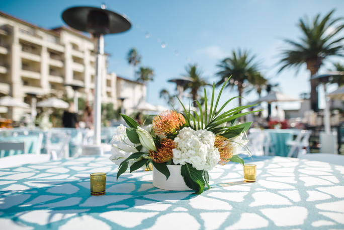 A centerpiece on a table