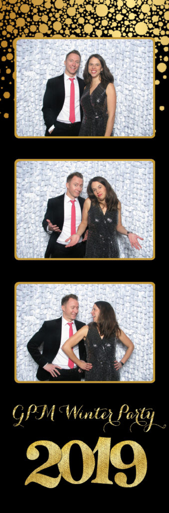 Three photos of a couple against a white backdrop