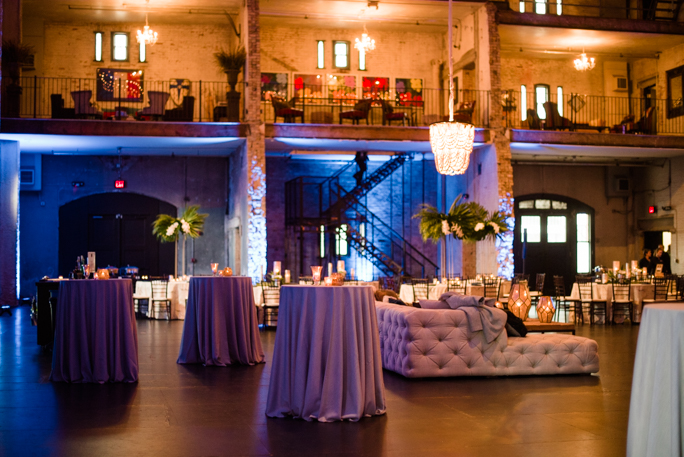 A decorated room with a table