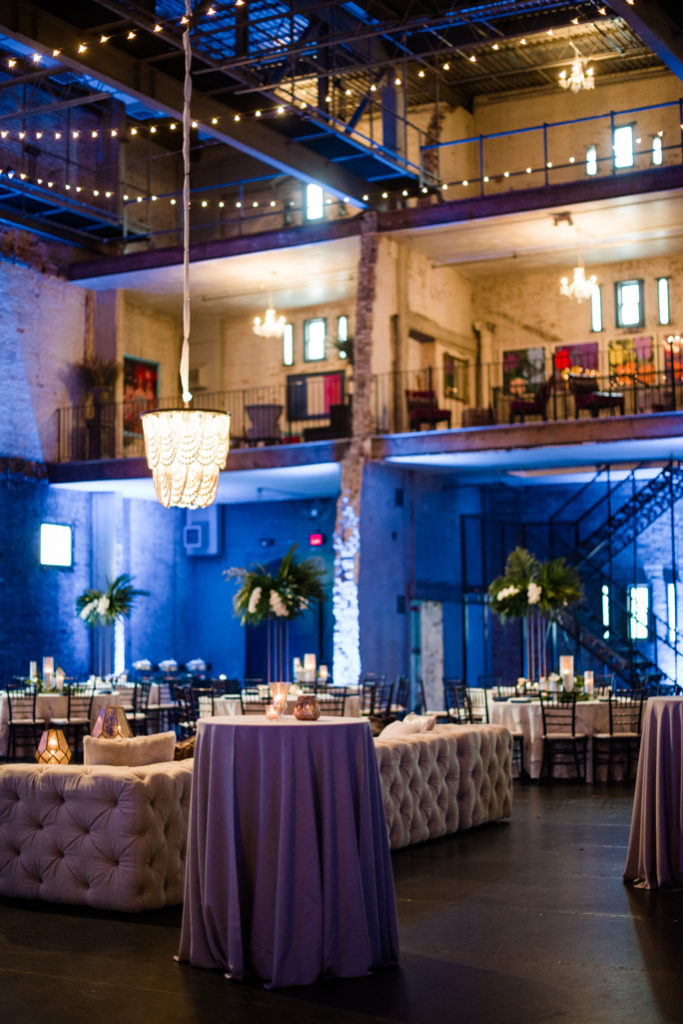 Decorated room with tables