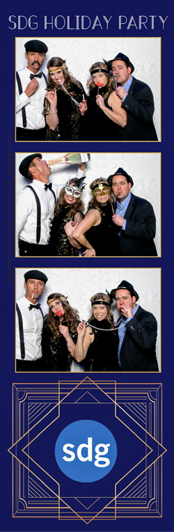 Four people posing for photos