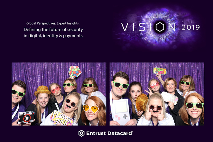 Two photos of a group of people smiling