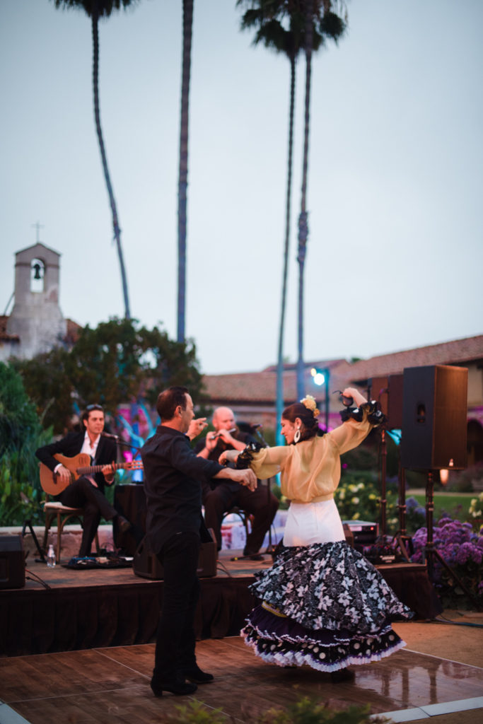 A couple dancing at sunset