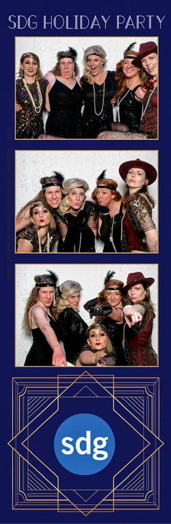 Women dressed up and smiling