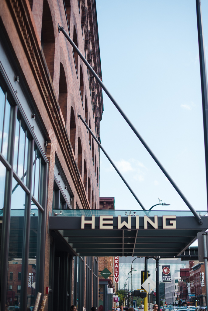 Exterior of the Hewing hotel