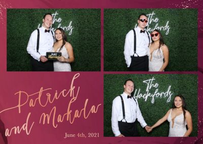 Three photos of a couple