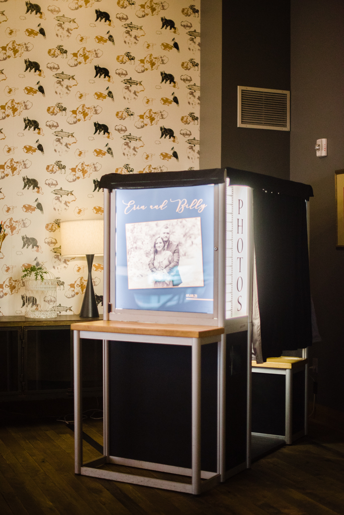 Traditional enclosed photo booth rental