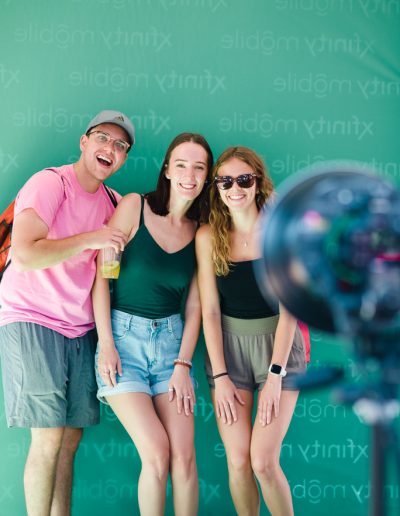 Three people posing for a photo