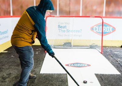 Man playing hockey