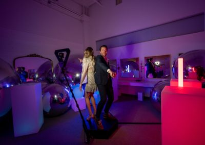 People using a 360 booth
