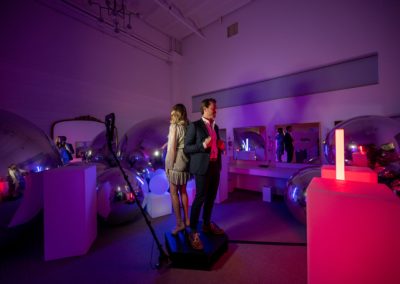 People using a photo booth