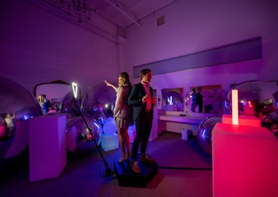 people using a 360 booth