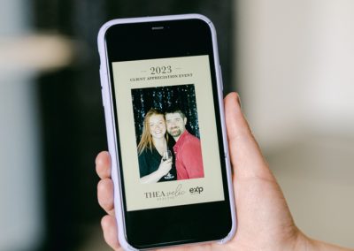 A cell phone with a Boomerang photo on screen
