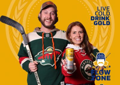 A couple wearing jerseys