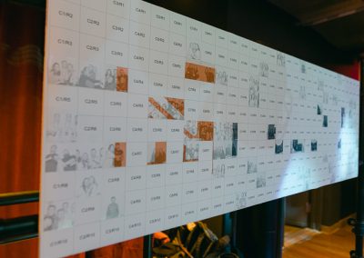 Unfinished photo mosaic wall