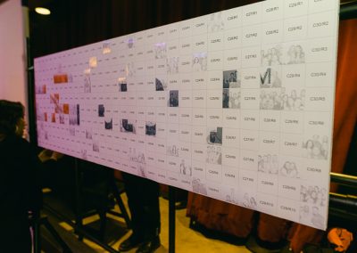 Unfinished photo mosaic wall