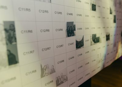 photo mosaic wall in process