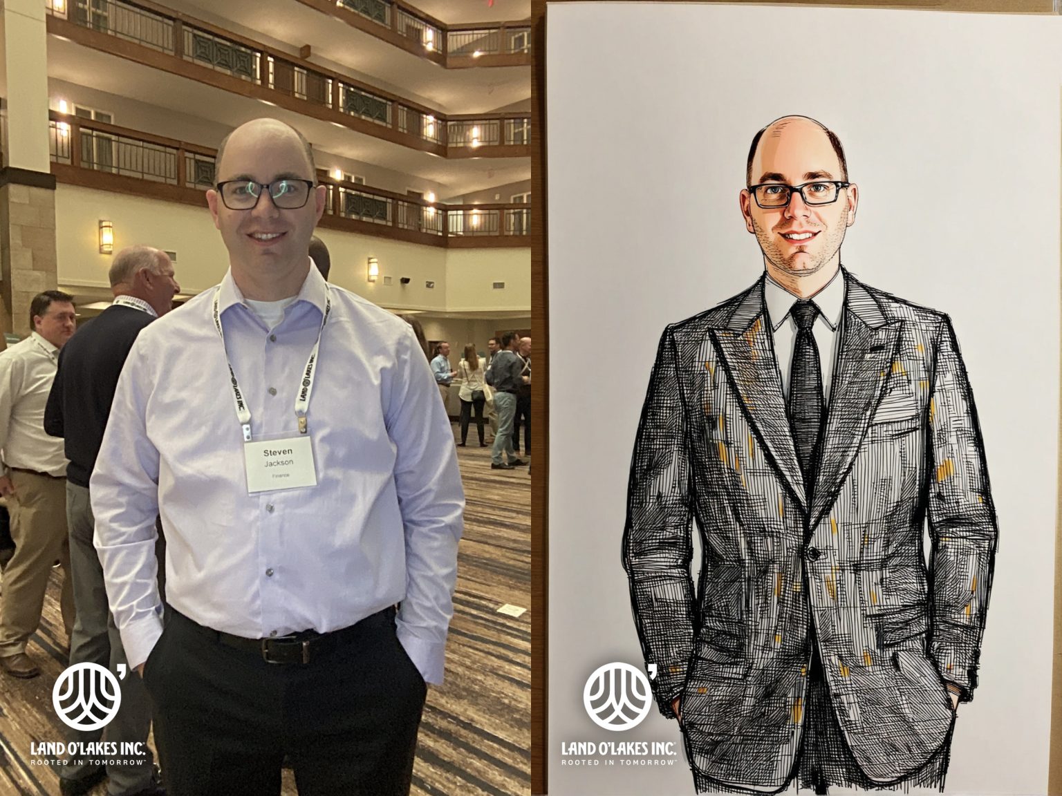 AI photo booth sample portrait generated at a Minneapolis event