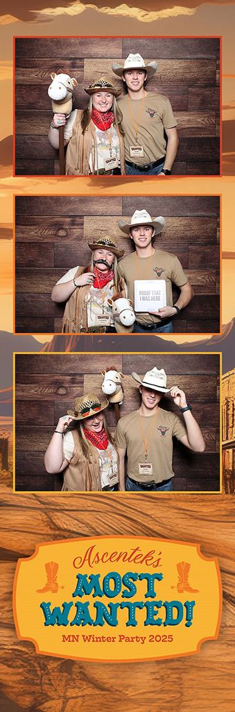 Western themed corporate photo strip design