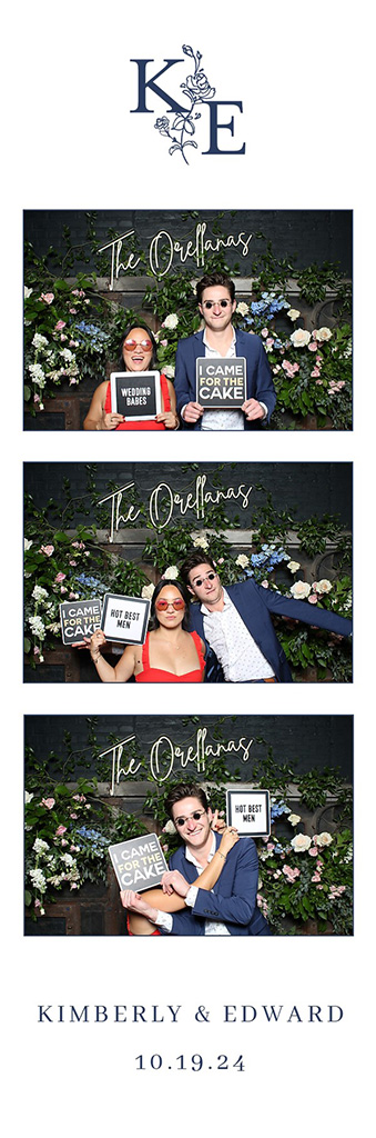 Elegant minimal wedding photo strip design
