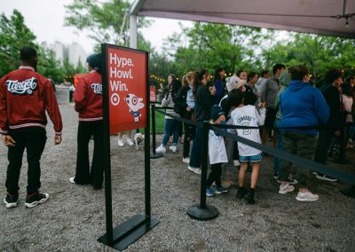 Open style photo booth setup with slideshow feature for brand activation in Minneapolis