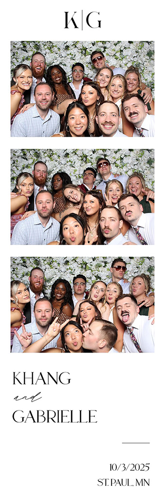 Monogram wedding photo strip design