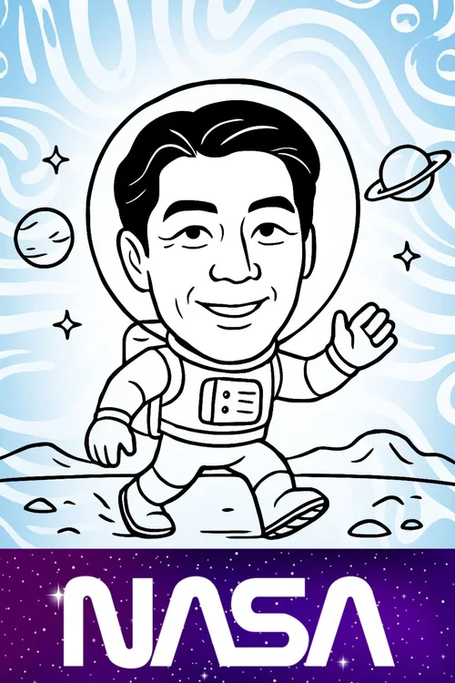 NASA branded Drawbot portrait