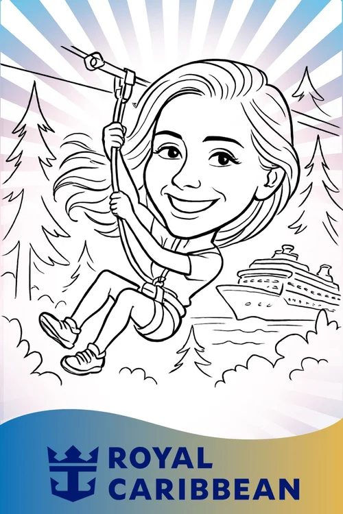 Royal Caribbean branded Drawbot portrait