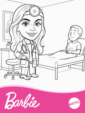 Barbie animated Drawbot portrait