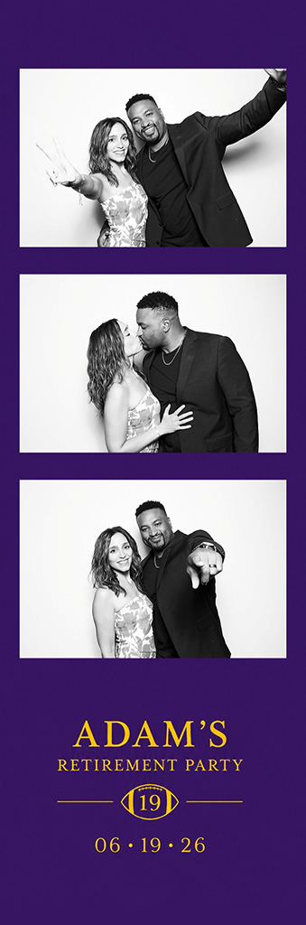 Retirement party photo strip design