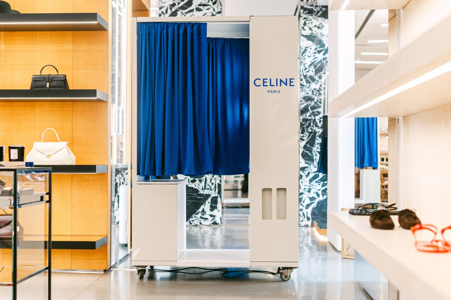 Celine branded photo booth retail brand activation