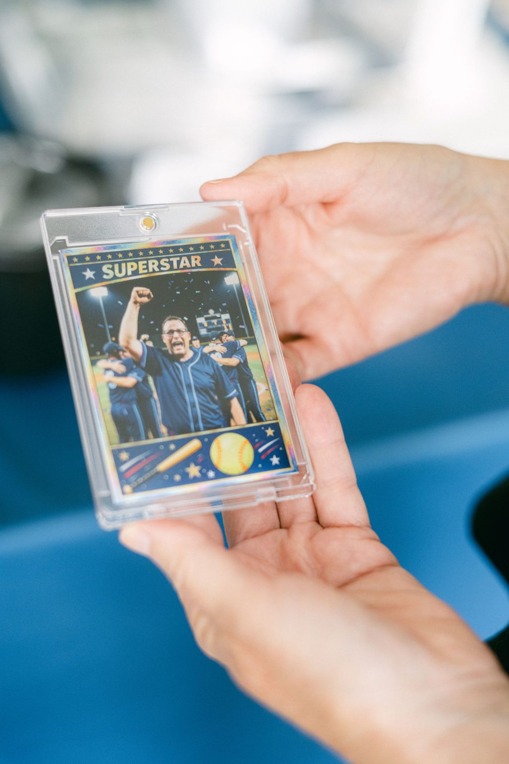 Custom trading card printed at a photo booth brand activation in Minneapolis