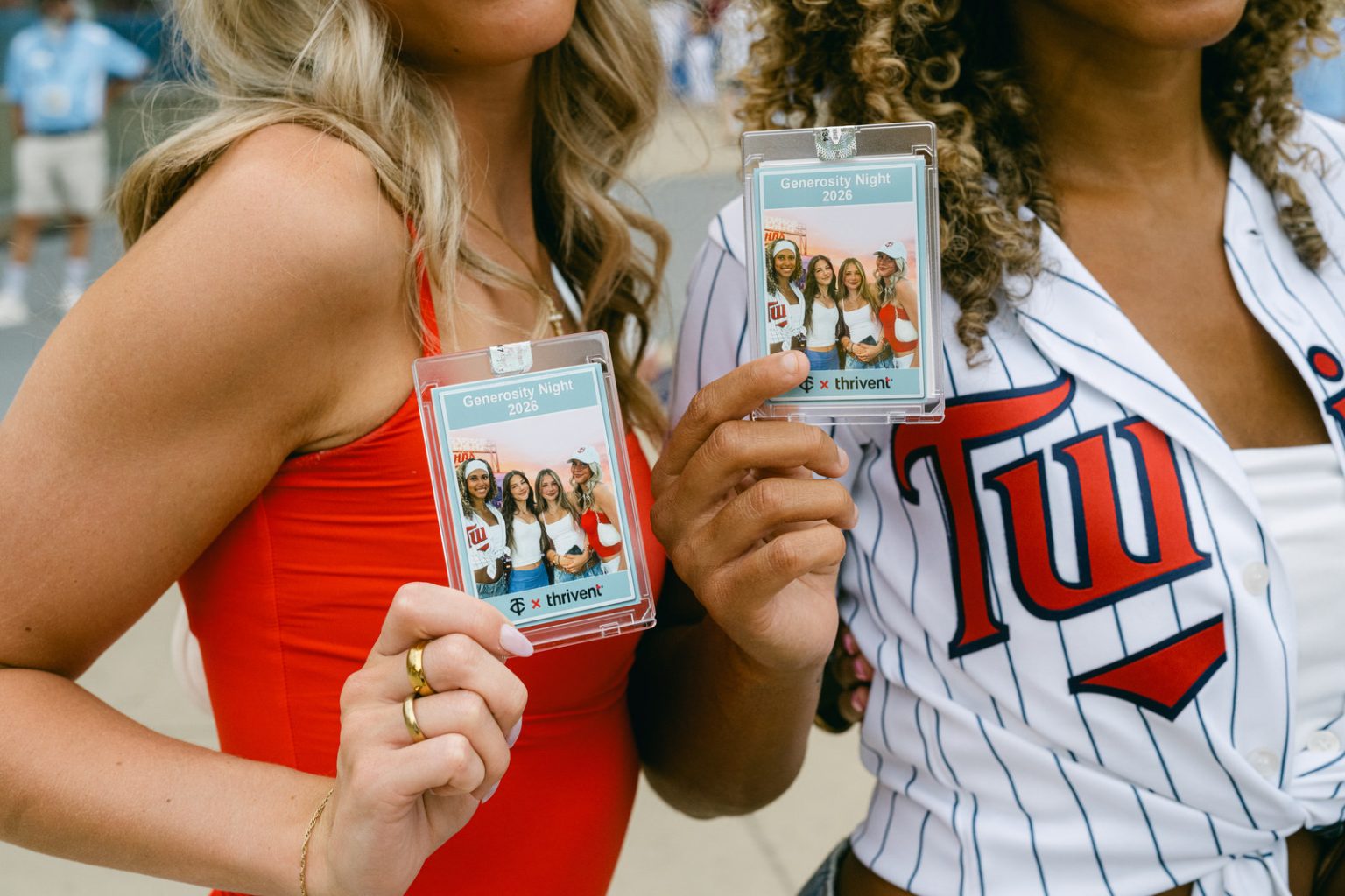 Sports card photo booth activation at Twins Generosity Night in Minneapolis