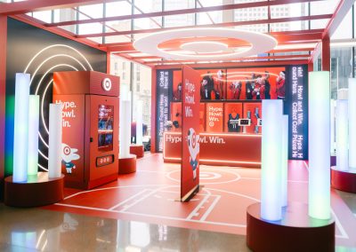 Target and Minnesota Timberwolves brand activation space with a photo booth experience in Minneapolis