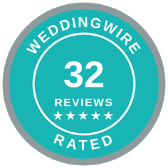 WeddingWire Rated, 32 five-star reviews