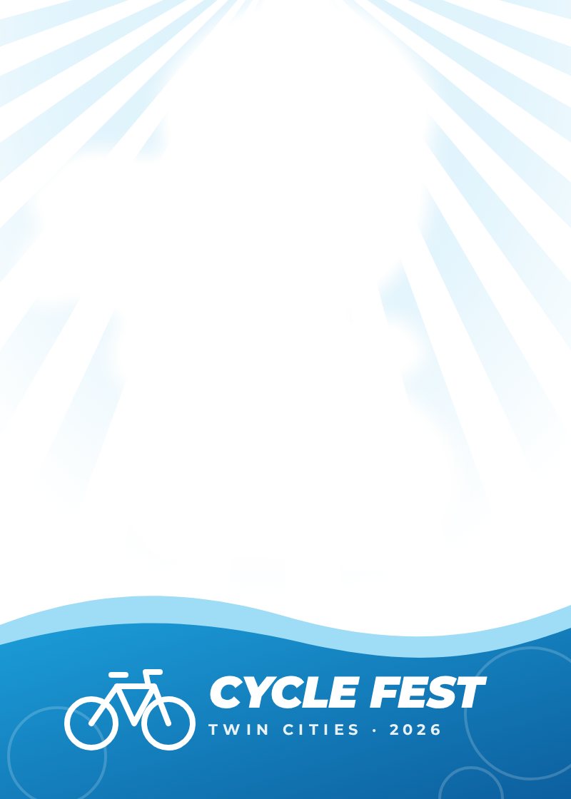Blank Sketch Bot card template with a branded cycle logo band