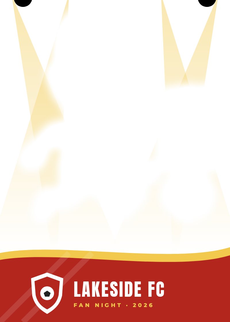 Blank Sketch Bot card template with a branded lake logo band