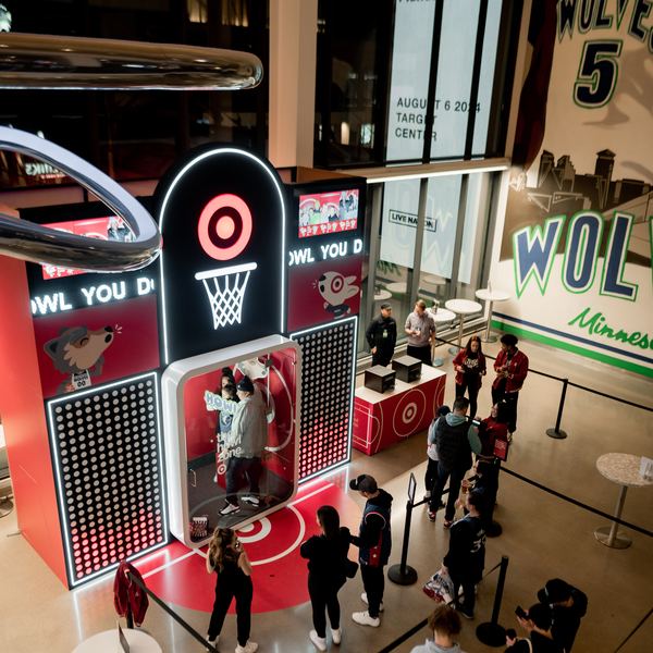 Target timberwolves photo booth activation by Time Into Pixels